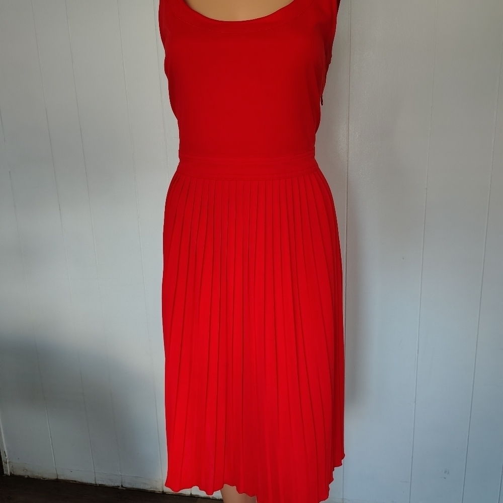 JONES NEW YORK  Pleated Orange Dress Size 10